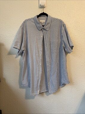 Free Assembly Seersucker Button Down Shirt